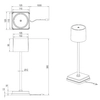 Stołowa lampka ściemniana Fernandez R54096177 LED IP54 1W 2700-600K biały