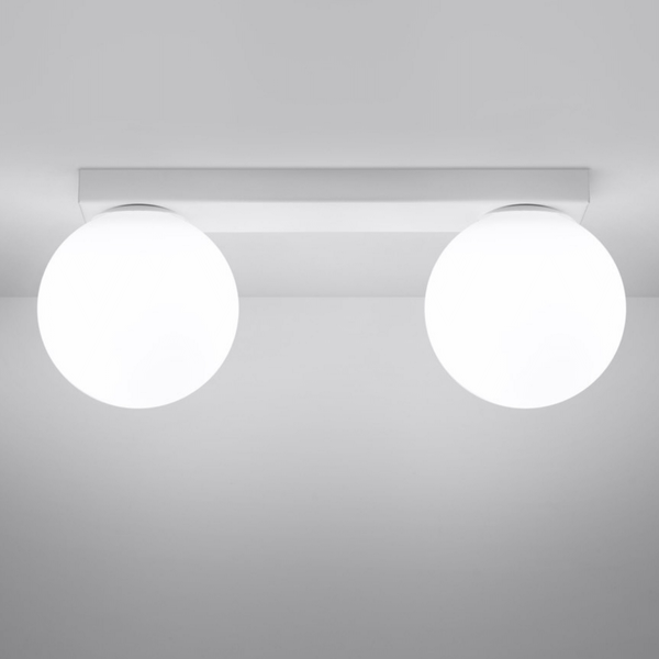 Przysufitowa lampa listwa Yoli SL.1147 Sollux do kuchni kule biała