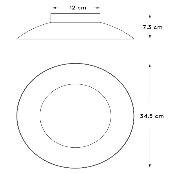 Salonowy plafon Foskal 79177/12/01 Lucide LED 12W 2700K złoty
