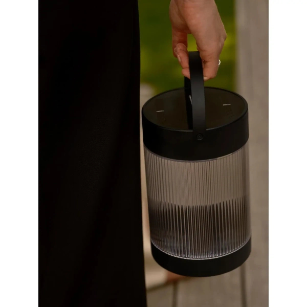 Lampka stołowa solarna tuba Coupar 2518215003 IP44  ściemnialna czarny