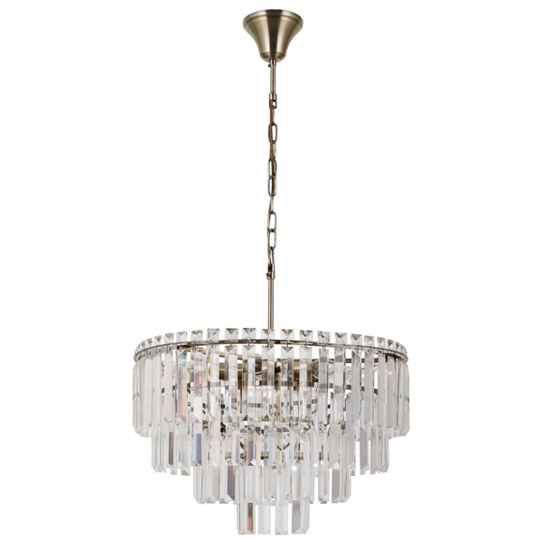 Lampa wisząca glamour Buena PND-22320-9-ABR Italux antyczny brąz