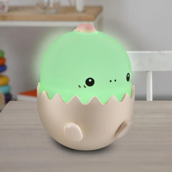 Dekoracyjna lampka nocna Baby 326973 Polux RGB dinozaur różowa