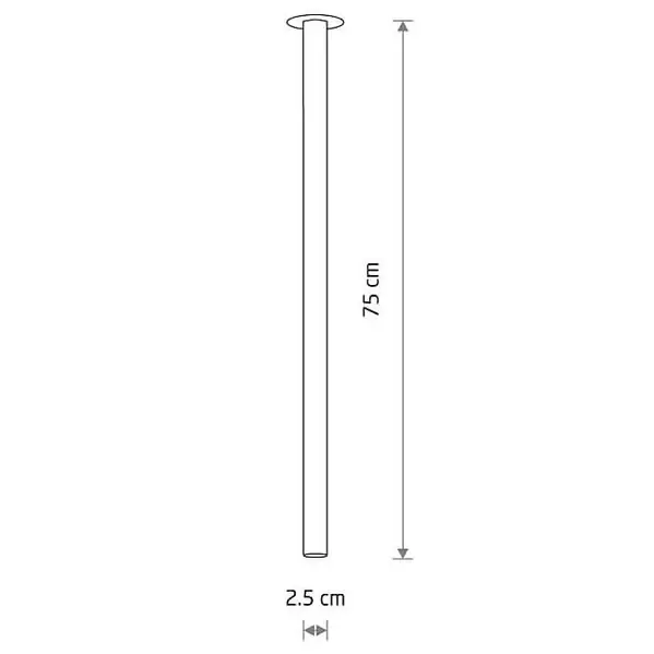 Podłużna lampa sufitowa Laser 10910 do salonu rurka tuba złota