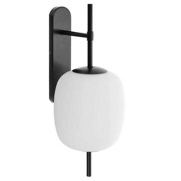 Lampa ścienna do łazienki Epli Mini EMK120S0 ze szkła IP44 biała czarna