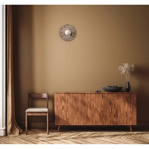 Lampa ścienna kulista LEGRA 21418115 lastrykowa IP44 brązowa biała