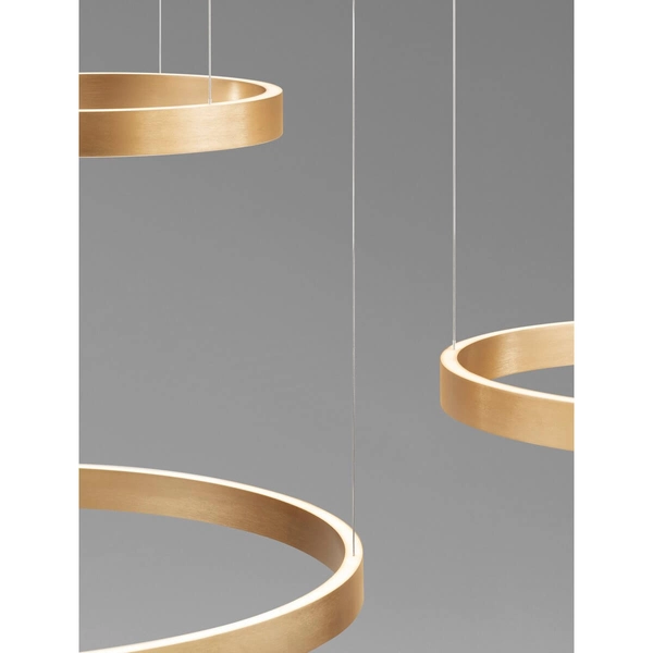 Potrójna lampa pierścieniowa BARI LE44315 LED 181W 3000K zwisająca złoty