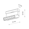 Szynowa lampa 1-obwodowa 11312 LED 6W 3000K czarna
