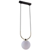 LAMPA wisząca BALOS 0407 Amplex modernistyczna OPRAWA szklana kula ball zwis biały czarny złoty