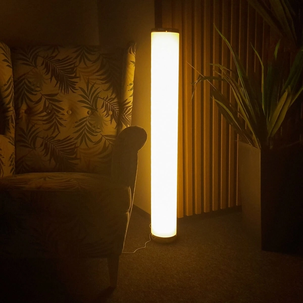 Lampa podłogowa z pilotem Stella 325341 Polux RGB słupek biała