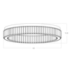 Sufitowa lampa SPARK AZ5784 Azzardo LED 48W 3000K glamour złota