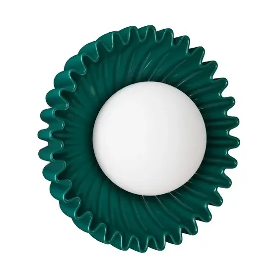 Ceramiczna lampa ścienna ALMENDA LE45269 talerz zielony