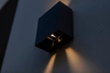 Ścienna LAMPA zewnętrzna GEMINI XF 5104002012 Lutec kinkiet OPRAWA metalowa LED 9W 3000K kwadratowa IP54 czarna