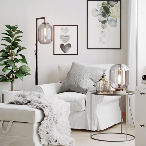 Loftowa lampa podłogowa Leola 4100590-4505 By Rydens stojąca przydymiona