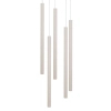 Modernistyczna wisząca lampa Sopel 5 41460 tubki sople szare beżowe