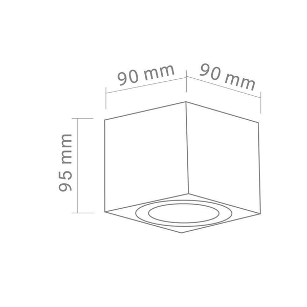 Lampa sufitowa Lago Nero OR82173 do łazienki kwadratowa czarna