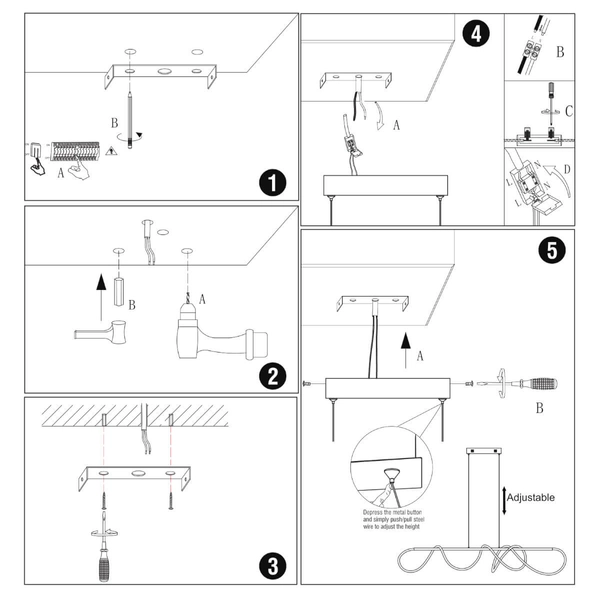 Zwisowa lampa Attalea 97629 Endon LED 43W 3000K wąż świetlny złota