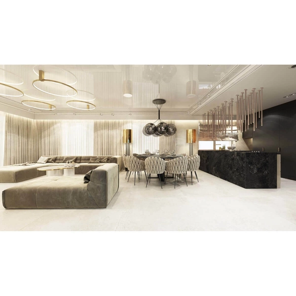 Sypialniana lampa przysufitowa ALHA 9440 Dohar metalowa tuba platynowa