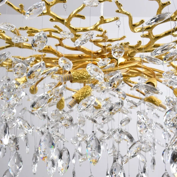 Kryształowy żyrandol CINDY MD4115-13IGN-II do jadalni złoty