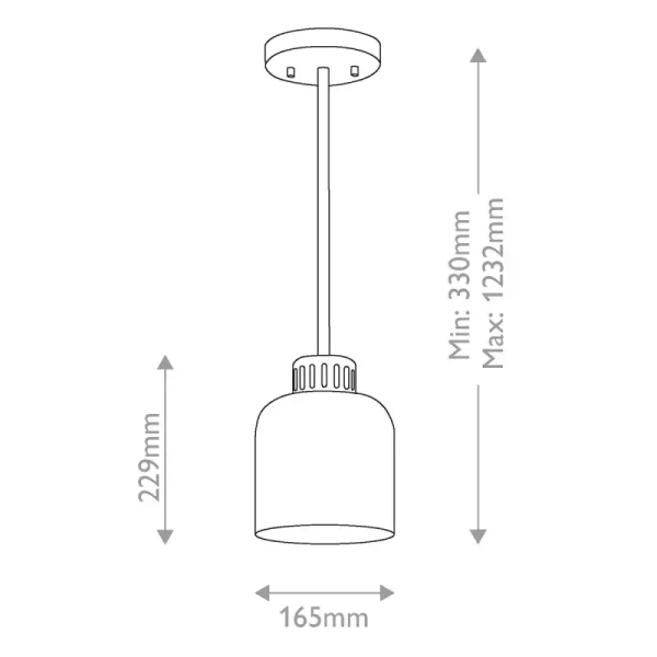 Cylindryczna lampa wisząca York mosiądz jasnoniebieska 1xE27 do salonu ELS-YORK-MP-PNBR-PB