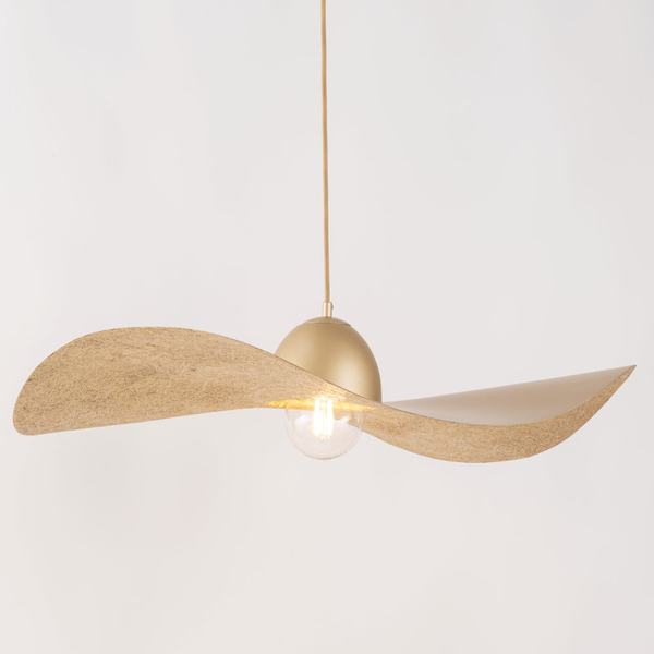 Złota lampa wisząca KAPELLO nowoczesny zwis do sypialni nad łóżko