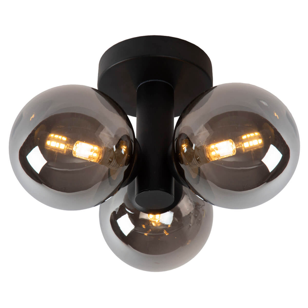 Lampa sufitowa TRUDY 74116/03/30 Lucide IP44 kule czarne przydymione