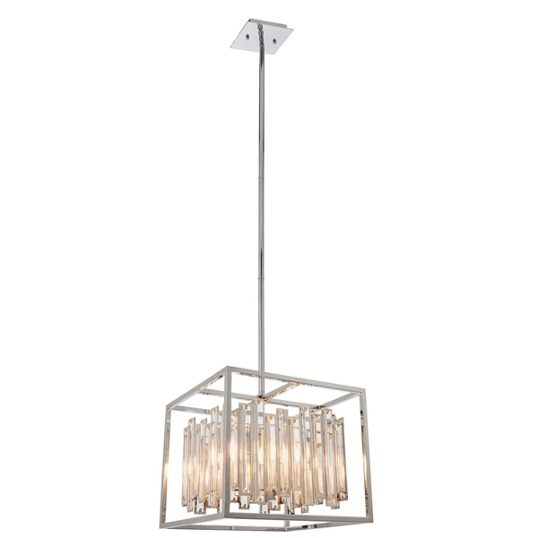 Lampa wisząca glamour Acadia 81930 Endon kryształowa crystal kwadratowa chrom