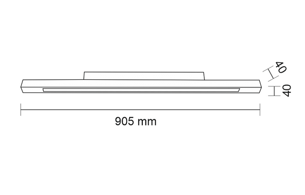 Plafon LAMPA sufitowa OTARU 8640 Shilo prostokątna OPRAWA plafoniera listwa do łazienki LED 28,8W 4000K IP44 belka biała