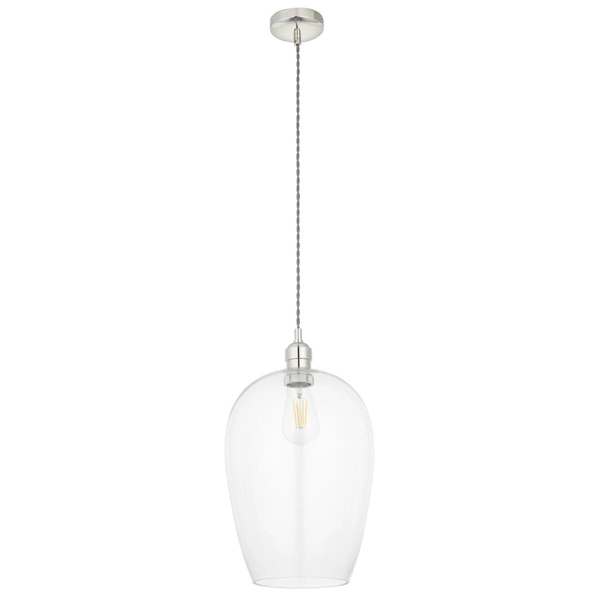 Szklana lampa wisząca L&-1102678 Light& nas wyspę nowoczesna nikiel