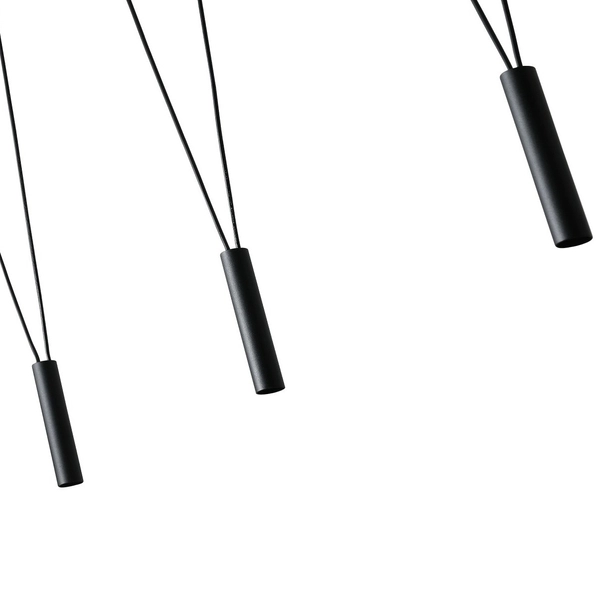 LAMPA wisząca Viva VII Nero Orlicki Design loftowa OPRAWA metalowy zwis kaskada czarna