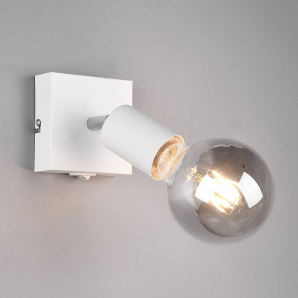 Kinkiet LAMPA ścienna VANNES  R80181731 RL Light regulowana OPRAWA metalowy reflektorek loftowy biały mat