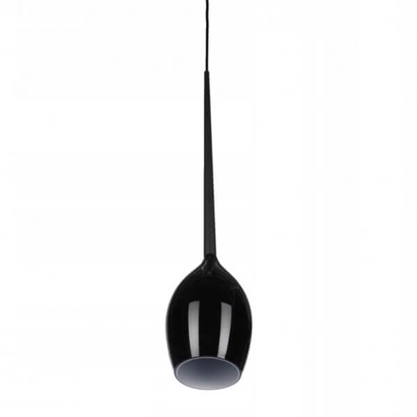 Wisząca lampa nowoczesna Izza łezka do holu czarny połysk