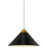 Nowoczesna wisząca lampa Kinto 2520083003 stożek drewniany czarny