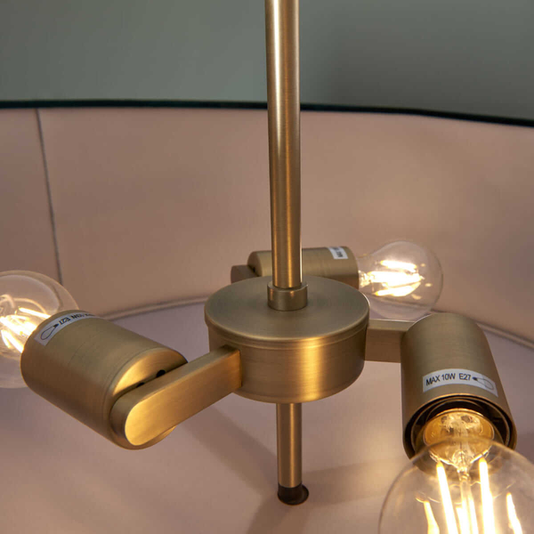 Lampa wisząca z abażurem Hayfield 95839 Endon do sypialni zielona złota