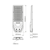 Solarna lampa Via EKO9095 Ekolight LED 150W 6000K z pilotem IP65 czarna