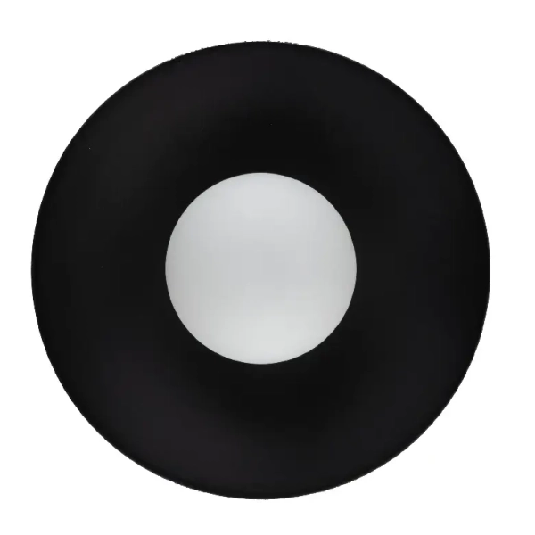 Lampa ścienna do jadalni Slate 10934 mleczna kula tarcza czarny