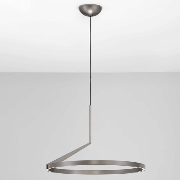 Zwisowa lampa do salonu ZUDANEZ LE44648 LED 31W 2700-4000K ring szara