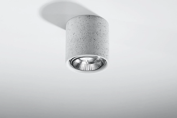 Downlight LAMPA sufitowa SL.0645 betonowa OPRAWA spot tuba szara