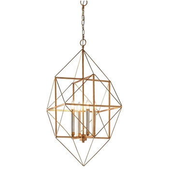 Świecznikowy żyrandol L&-180228 Light& geometryczny złoty