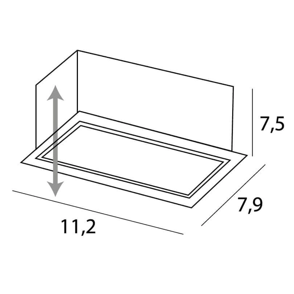 Oprawa wpuszczana do modułu MODULAR H180.02 Maxlight prostokątna biały