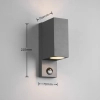 Antracytowa lampa ROYA 214269242 z czujnikiem ruchu IP44 ścienna