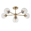 Sufitowa lampa szklana Allegra 103171 kule spiralne mosiądz