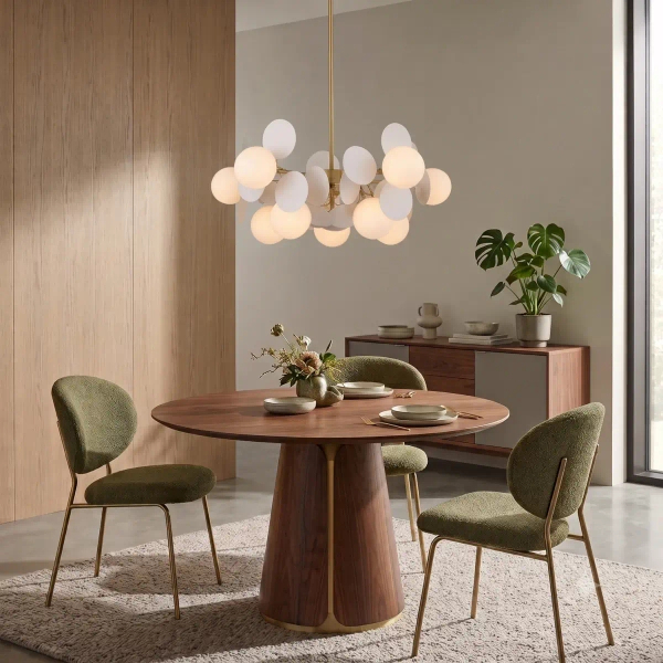 Regulowana lampa wisząca CHIC biała złota ST-DL-2969P-5 10xG9 5W