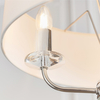 Lampa wisząca z abażurem Nixon 60129 Endon na łańuchu ecru nikiel