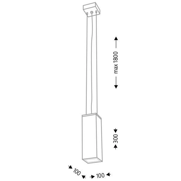 LAMPA wisząca SUWA 5549 Shilo prostokątna OPRAWA zwis czarny