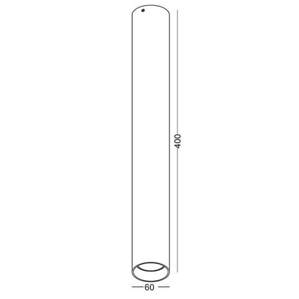 Sufitowa lampa punktowa Stala 301003002 Elkim do kuchni okrągła tuba biała