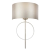 Ścienna lampa abażurowa L&-195214 Light& do salonu antyczna srebrna