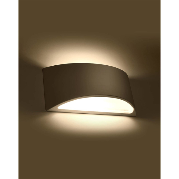 Półokrągła lampa ścienna SL.0834 ceramiczny kinkiet biały