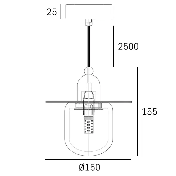 Regulowana lampa wisząca Volterra P01982BR Cosmolight mosiądz alabaster