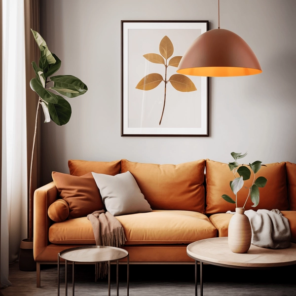 Zwisająca lampa nad stół Faro 10260 do salonu kopuła ceglana