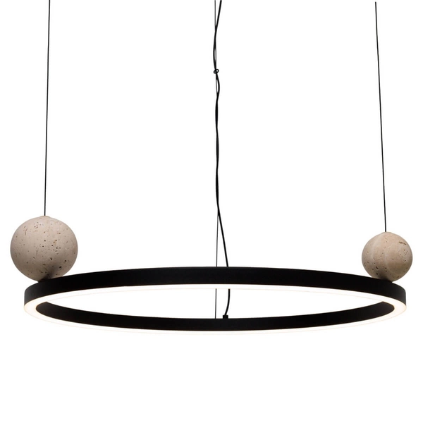 Pierścieniowa lampa wisząca SOLARIS P0613 LED 35W 3000K ring czarny